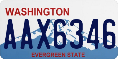 WA license plate AAX6346