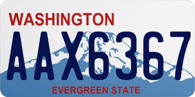 WA license plate AAX6367