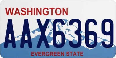 WA license plate AAX6369
