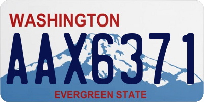 WA license plate AAX6371