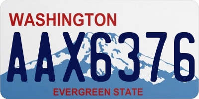 WA license plate AAX6376