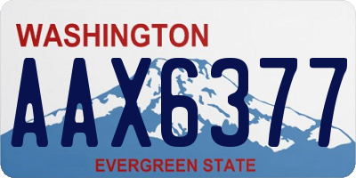 WA license plate AAX6377