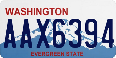 WA license plate AAX6394