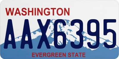 WA license plate AAX6395