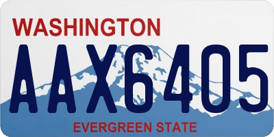 WA license plate AAX6405