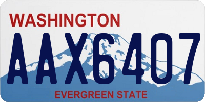 WA license plate AAX6407