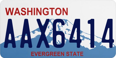 WA license plate AAX6414