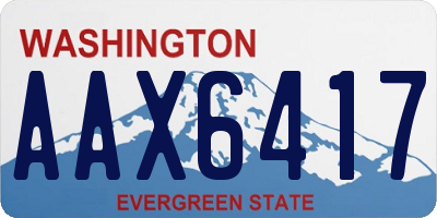 WA license plate AAX6417