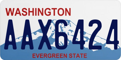WA license plate AAX6424