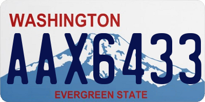 WA license plate AAX6433