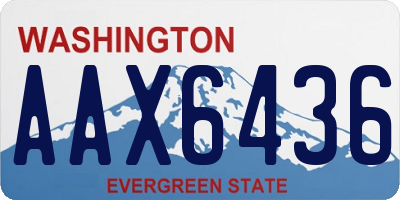 WA license plate AAX6436