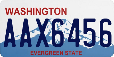 WA license plate AAX6456