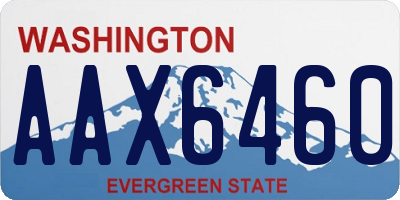 WA license plate AAX6460