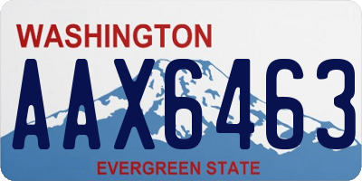 WA license plate AAX6463