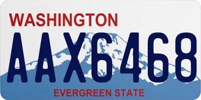 WA license plate AAX6468