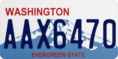 WA license plate AAX6470