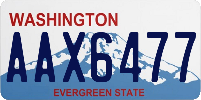 WA license plate AAX6477