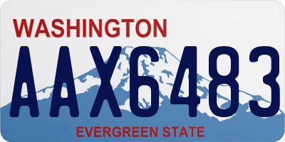 WA license plate AAX6483