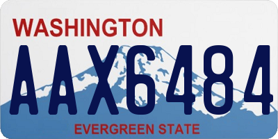 WA license plate AAX6484