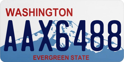 WA license plate AAX6488