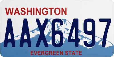 WA license plate AAX6497