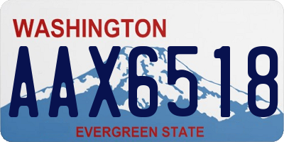 WA license plate AAX6518
