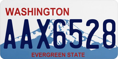 WA license plate AAX6528