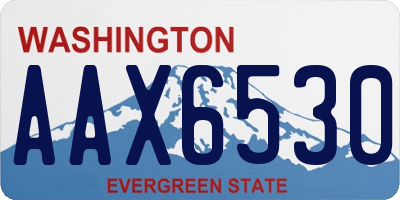 WA license plate AAX6530
