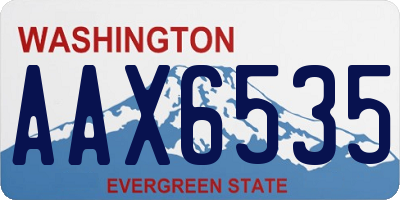 WA license plate AAX6535