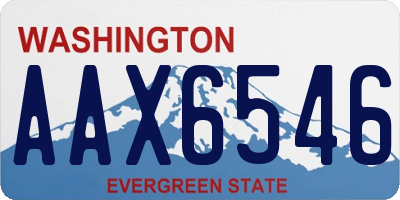 WA license plate AAX6546