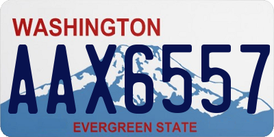 WA license plate AAX6557