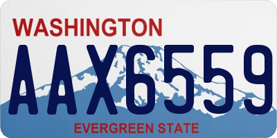 WA license plate AAX6559