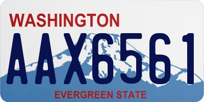WA license plate AAX6561
