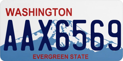 WA license plate AAX6569