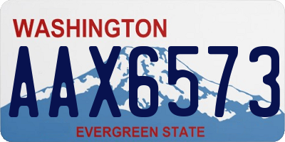 WA license plate AAX6573