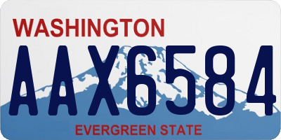 WA license plate AAX6584
