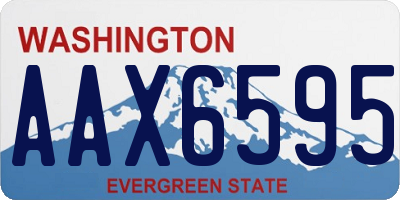 WA license plate AAX6595