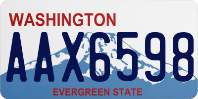 WA license plate AAX6598