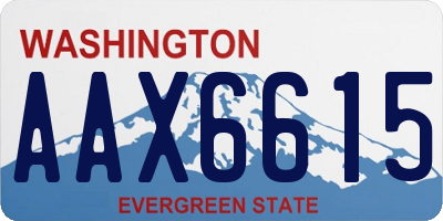 WA license plate AAX6615