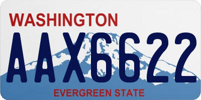 WA license plate AAX6622