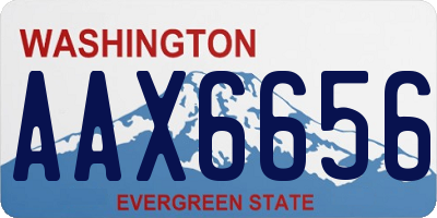 WA license plate AAX6656