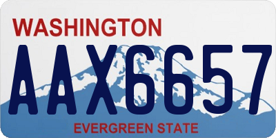 WA license plate AAX6657