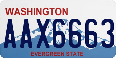 WA license plate AAX6663