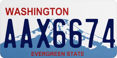 WA license plate AAX6674