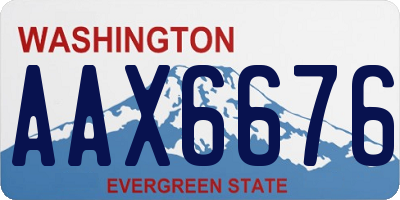 WA license plate AAX6676