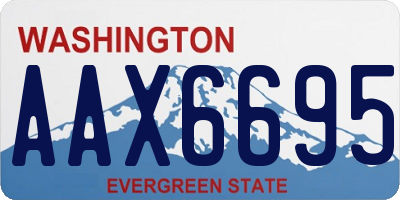 WA license plate AAX6695