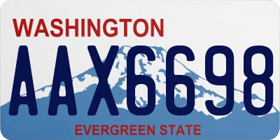 WA license plate AAX6698