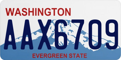 WA license plate AAX6709