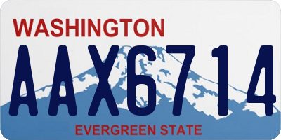 WA license plate AAX6714