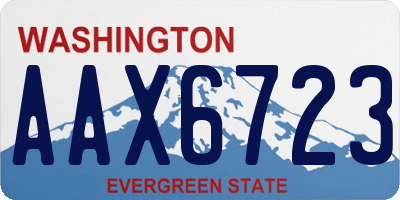 WA license plate AAX6723